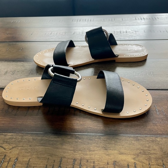 Topshop Black Sandals Size 38 - Picture 8 of 9